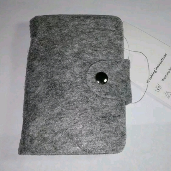 FAUX WOOL MINI CLUTCH ID PHOTO WALLET 12 PGS - Picture 3 of 4
